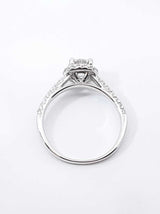 1.48 Cttw Diamond & 18k White Gold Halo Ring 3.4 Grams Size 7.5 Fw0926loxzdu