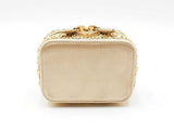 Prada Small Crystal-embellished Jewelry Case In Gold Satin Fw0726pzxdu
