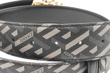 Versace La Greca Print Reversible Belt With La Medusa Buckle Size 40 Eb0126lxzdu