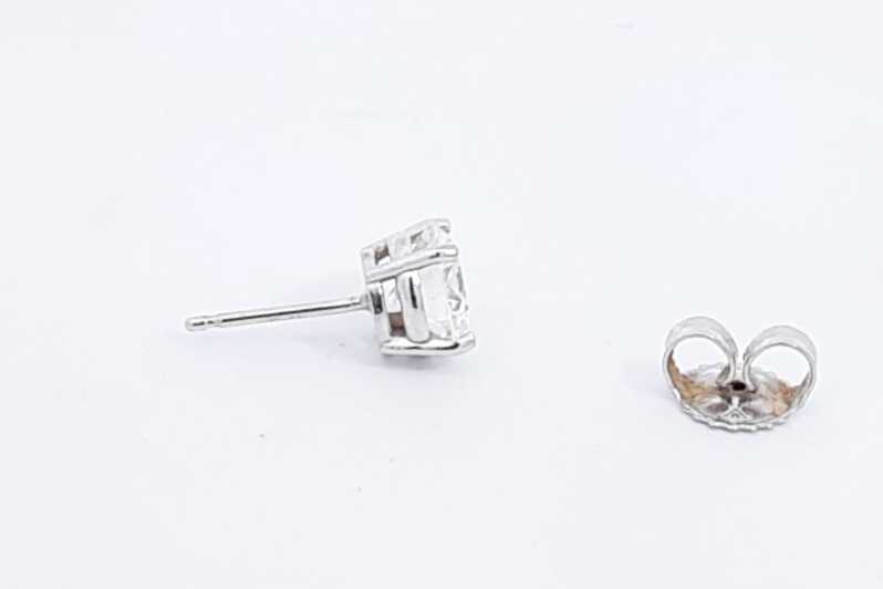 1.07ctw Diamond Stud Earring In 14k White Gold 0.9 Grams Eb0225loxzsa