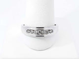0.21 Cttw Diamond & 10k White Gold Wedding Band 2.6 Grams Size 10.5 Fw0826ozxdu