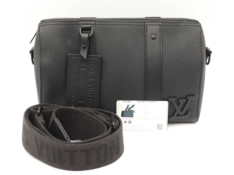 Louis Vuitton Black Calfskin Damier City Keepall Sd0325lxxzdu