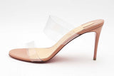 Christian Louboutin Just Nothing Nude Patent & Pvc Heels Size 41 Eb0924lrxsa