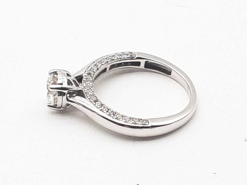 10k White Gold 3.0g Diamond Solitaire Ring Size 6 Do0124lorxde