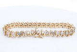 Approx. 6.6ctw Diamond Bracelet In 14k Yellow Gold 22.4 Grams 7 In Eb0724oxxzsa