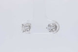 1.0cttw Lab Grown Diamond Stud Earrings In 14k White Gold 0.8 Grams Eb0326orxsa