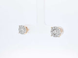 0.70 Cttw Diamond & 14k Yellow Gold Halo Stud Earrings 3.5 Grams Fw0826orzdu