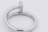 Cartier Juste Un Clou 18k White Gold Ring Size 54 8.1 Grams Eb0326oxxzsa