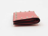 Valentino Garavani Rockstud Compact Bifold Wallet In Pink Leather Fw0926lcrdu