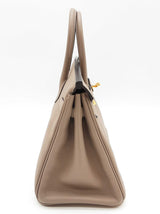 Hermes Birkin 25 Gris Asphalte Gray Togo Gold Hardware Handbag Do0925lerxzde