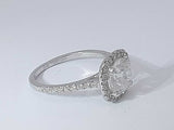 1.80 Cttw Diamond 18k White Gold Ring 2.9 Grams Size 6.5 Aa0825wzxzsa