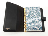 Chanel Timeless Black Caviar Classic Ring Agenda Cover Sd1225wrzde