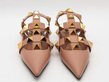 Valentino Roman Stud Ankle Strap Heel Beige Size 38 Aa0626lrzsa