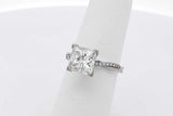 2.52ctw Princess Cut Diamond Ring In 14k White Gold 3.1g Size 5.25 Eb0326prxzsa
