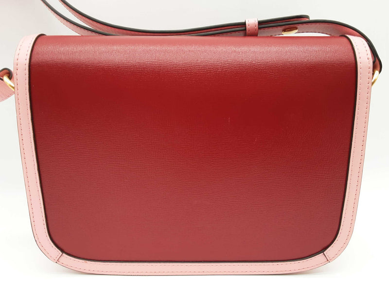 Gucci 602204 Horsebit 1955 Red Pink Leather Shoulder Bag Do1224llxzde