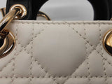 Christian Dior D Joy Micro White Black Leather Handbag Sddo0126lrzxde