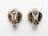 Judith Ripka Pale Yellow Citrine 0.925 Silver 18.6g Clasp Earrings Do0426rxde