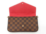 Louis Vuitton Pochette Félicie In Damier Ebene Coated Canvas Fw0726wordu