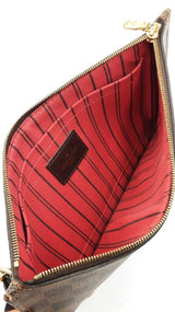 Louis Vuitton Neverfull Pochette In Damier Ebene Coated Canvas Fw0925wirdu