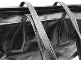 Balmain Track Shiny Leather Black Tote Bag Sd0725rzxsa