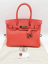 Hermes Birkin 30 Rose Jaipur Pink Epsom Palladium Handbag Do0825llrxzde