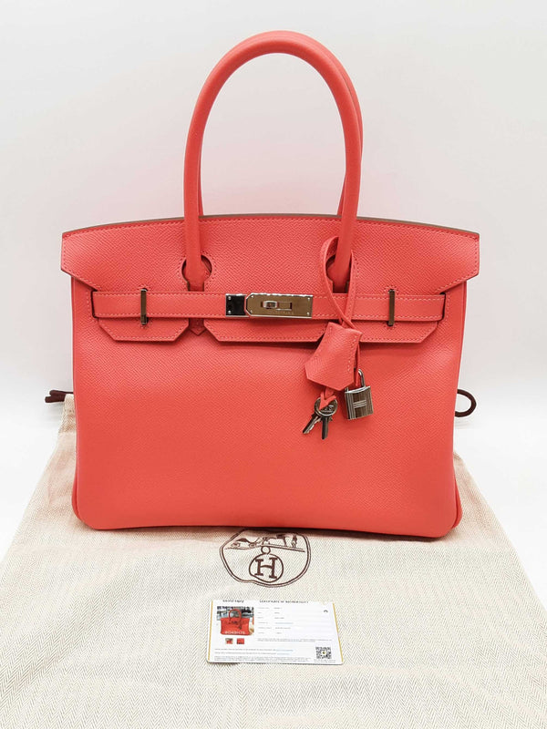 Hermes Birkin 30 Rose Jaipur Pink Epsom Palladium Handbag Do0825llrxzde