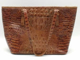 Brahmin Croc-embossed Leather Tote Bag Brown Aa1026pzsa