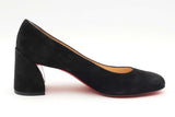 Christian Louboutin Miss Sab 55 Black Suede Pumps Size 37 Eb0426lxzsa