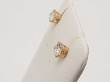 1.02 Cttw Lab Grown Diamonds 14k Yellow Gold 1.1g Stud Earrings