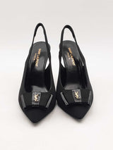 Saint Laurent Anais Bow Slingback Pumps Size 36.5 Eb1224oxzsa