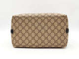 Gucci Emblem Medium Bucket Bag In Beige & Brown Gg Coated Canvas Fw0726rxzdu