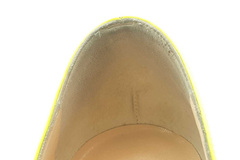 Christian Louboutin So Kate Neon Yellow Patent Leather Pumps Sz 40.5 Eb0425lxzsa