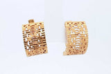20k Yellow Gold Filigree Hoop Earrings 5.3 Grams Eb0426wcrde