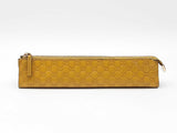 Gucci Microguccissima Pencil Pouch In Lime Yellow Leather Fw1026rzdu