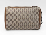 Gucci Plus Clutch Cosmetic Bag In Gg Supreme Coated Canvas Fw1026rxdu