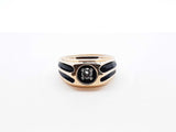 0.25 Ctw Recessed Diamond & 14k Yellow Gold Ring 11.5 Gram Size 9.5 Fw00825rxzdu