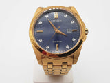 Citizen E111 Eco-drive Black Dial Goldtone Steel Watch Do1025lxzde