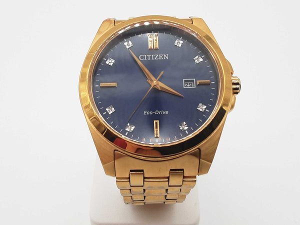 Citizen E111 Eco-drive Black Dial Goldtone Steel Watch Do1025lxzde