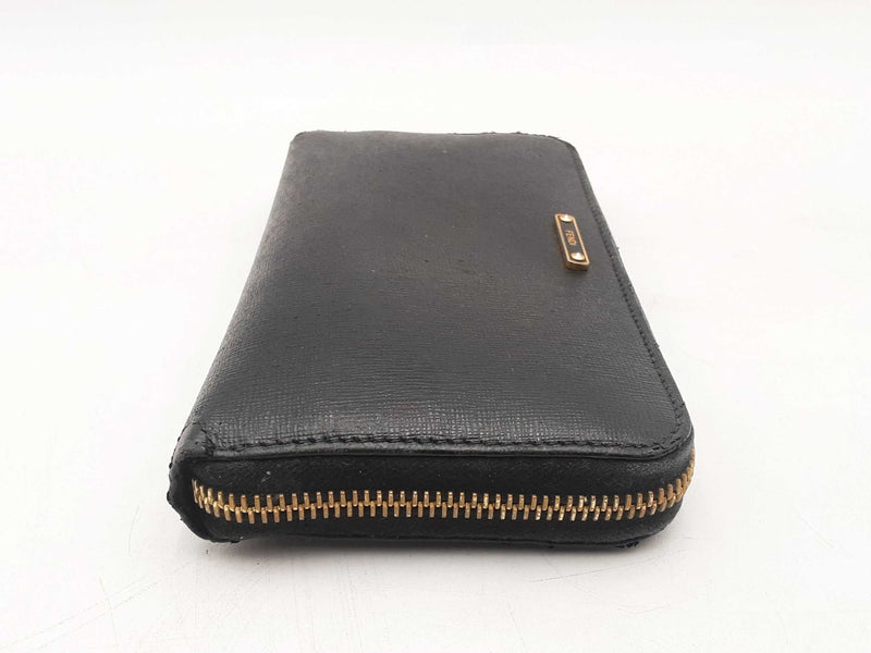 Fendi Zip Around Black Leather Wallet Sd0425rzsa