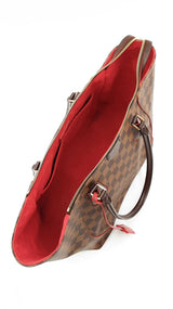 Louis Vuitton Caissa Mm Cerise Damier Ebene Coated Canvas Tote Bag Fw0625roxdu