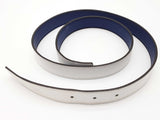 Hermes Nuit Blue Blanc White Leather Belt Do0126rxzde