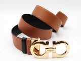 Salvatore Ferragamo Reversible Leather Belt & Double Gancini Buckle Fw1225ezdu