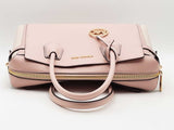 Michael Kors Mercer Medium Pebbled Belted Satchel Pink Aa0526wrsa