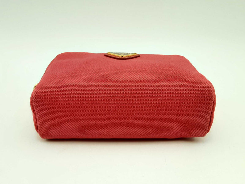 Prada Necessaire Red Canvas Clutch Fw1124lxzsa