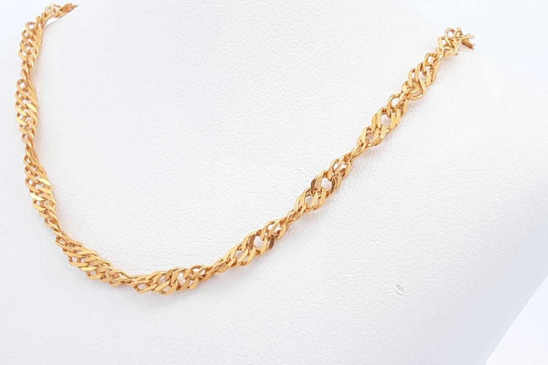 22k Yellow Gold Cable Chain 11.3 Grams 24 Inch Eb0824rsxsa