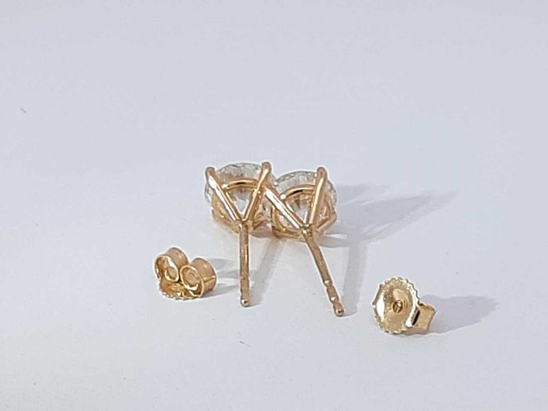 2.00 Cttw Lab Grown Diamond Stud Earrings 14k Yellow Gold 1.2 Grams Aa0725wcssa