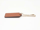 Coach Logo & Star Hang Tag In Brown Leather Fw0725lxdu