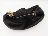 Gucci Gg Twins Black Guccissima Leather Hobo Bag  Fw0625przdu