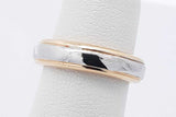 Platinum & 18k Yellow Gold Wedding Band Ring 7.3 Grams Size 3.75 Eb0126owrsa