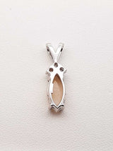 Diamond & Opal Art Deco Style Pendant In 14k White Gold 1.7 Grams Fw0426lxzdu